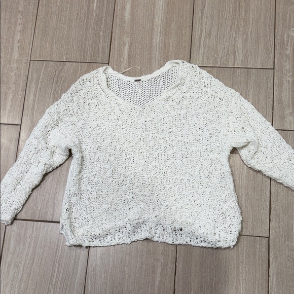 Free People Sweaters - Free People white V-Neck Sweater